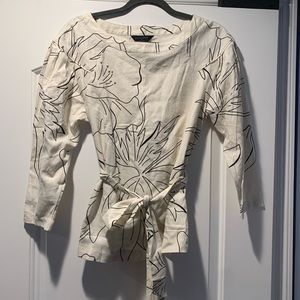 Banana Republic Long Sleeve Linen Top